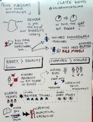 My sketchnotes for Pink hardhats and other anomalies