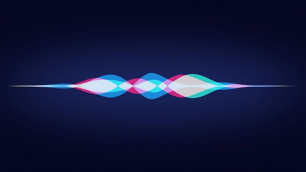 Mulitcoloured waveform of Siri